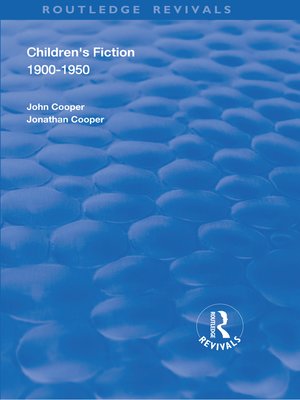 cover image of Children's Fiction 1900–1950